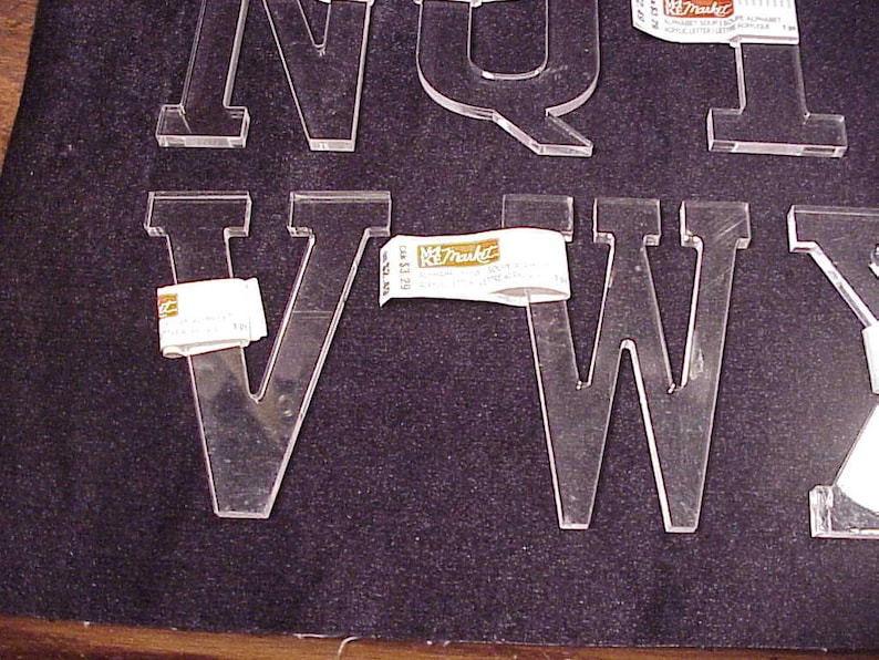 Clear Plastic Acrylic Craft Uppercase Letter 3 7/8 inches Etsy