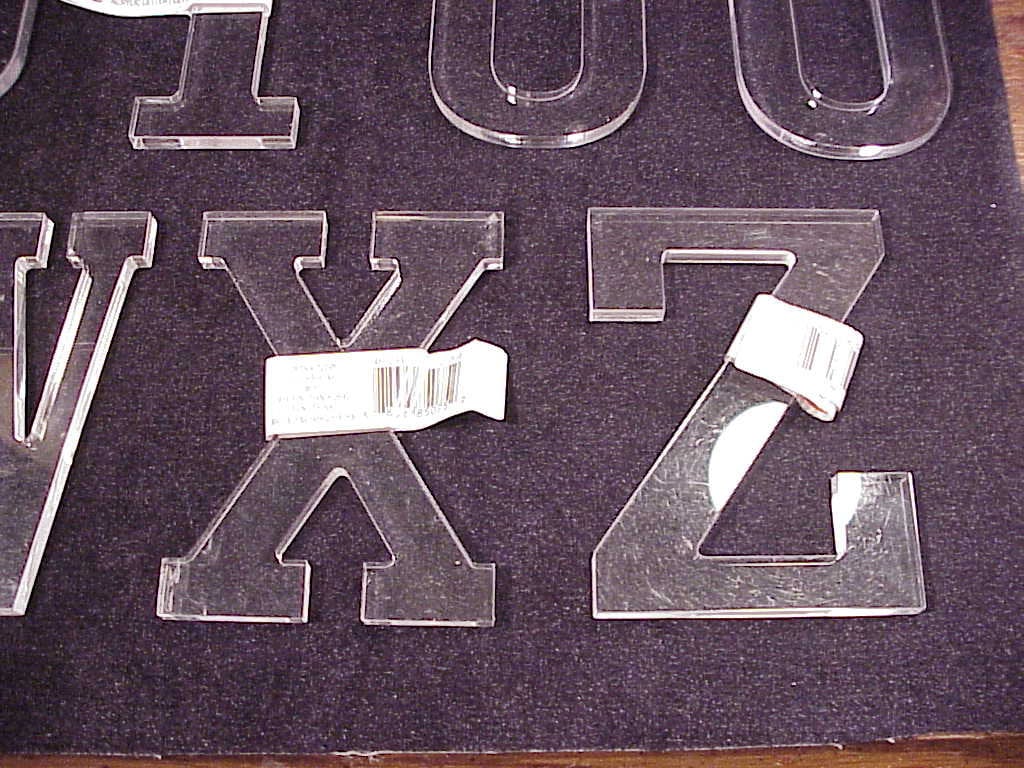 Clear Plastic Acrylic Craft Uppercase Letter 3 7/8 inches Etsy