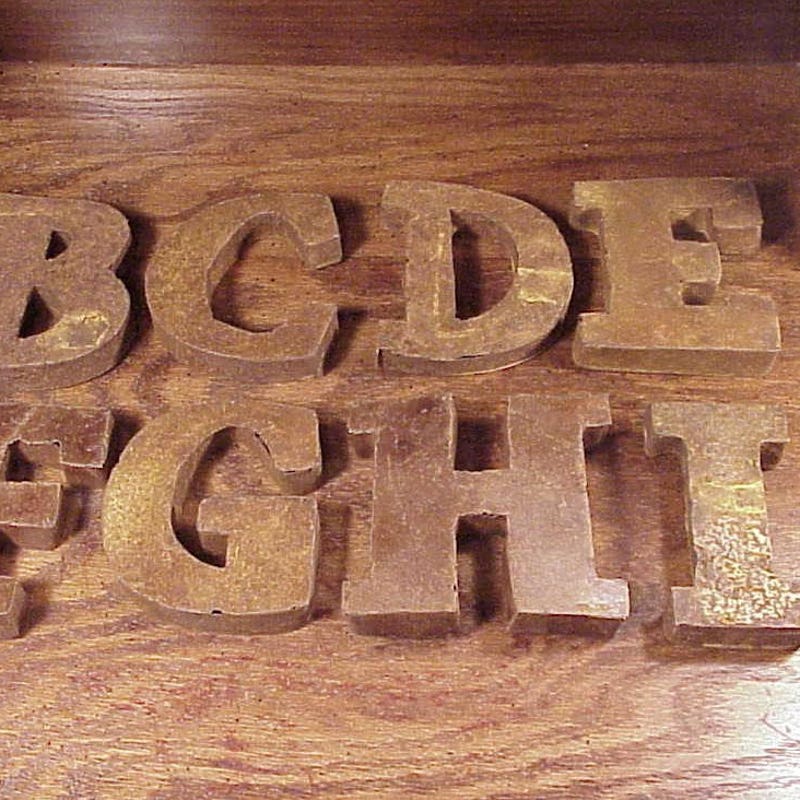 Rustic Letter - Etsy