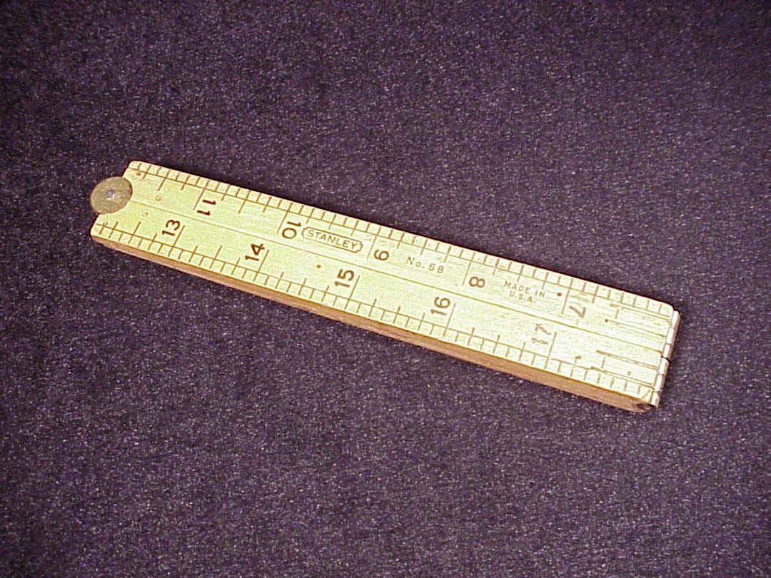 Vintage Stanley No. 68 Wooden Folding Rule, Ruler, 24 Inches, Boxwood ...