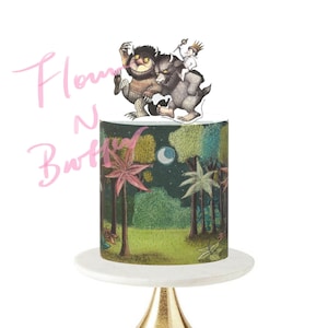 Edible Icing Cake Wrap -  Where the wild things are Cake wrap, Forest Cake Wrap
