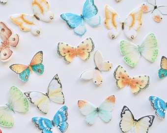 Oblea comestible precortada en forma de mariposa