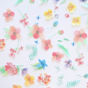 Edible Pre-Cut Wafer Flowers - Summer Flower