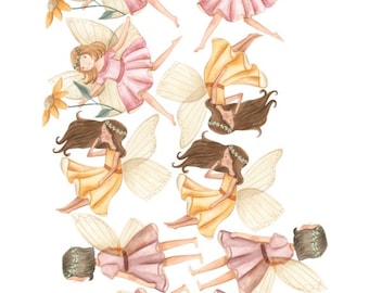 Pre Cut Edible Wafer Fairy, Fairy topper, edible fairy