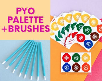 Value Pack PYO Cookie Icing Palette With Brushes - Christmas Paint You Own Palette