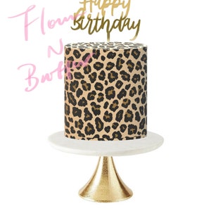 Edible Icing Cake Wrap -  Leopard Print