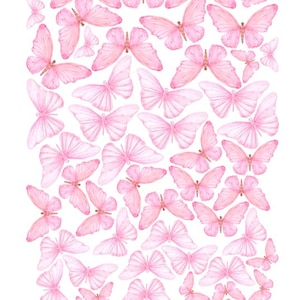 Pack of 56, 2.5-5cm Edible Pre-Cut Wafer Butterfly - Pastel Pink Wafer Butterfly