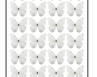 Edible Pre-Cut Wafer Butterfly - White