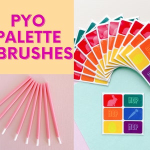 Pack économique Palette de glaçage pour biscuits PYO avec pinceaux - Palette de peinture PYO de Noël, Pâques PYO