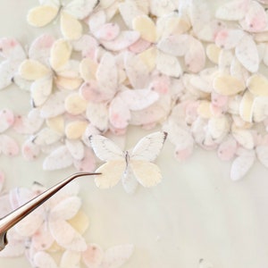 Edible Pre-Cut Wafer Butterfly - Pack of 110pcs 2-2.5cm Mini Pink and Peach Wafer Butterfly