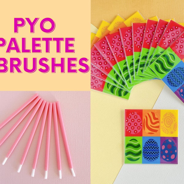 Value Pack Easter PYO Cookie Icing Palette With Brushes - Paint You Own Palette Christmas PYO, Easter PYO, pyo brush, easter pyo palette