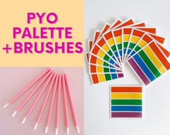 Value Pack PYO Cookie Icing Palette With Brushes - Paint You Own Palette Christmas PYO, Easter PYO