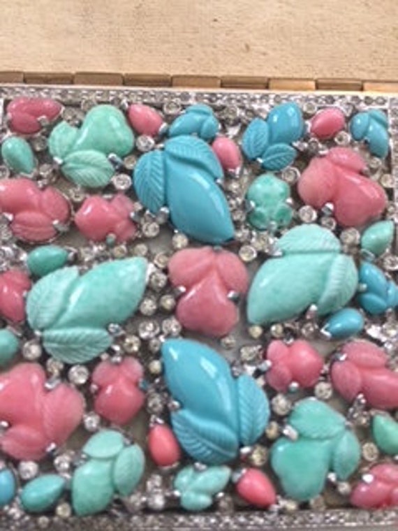 SALE: Fabulous Tutti Fruitti Volupte 1940s Compact