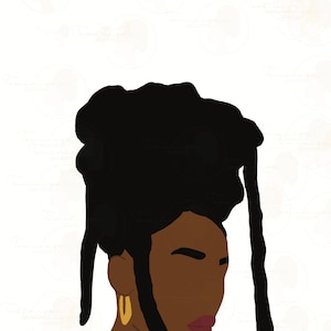 Loc Goddess PNG Black Woman PNG Locs