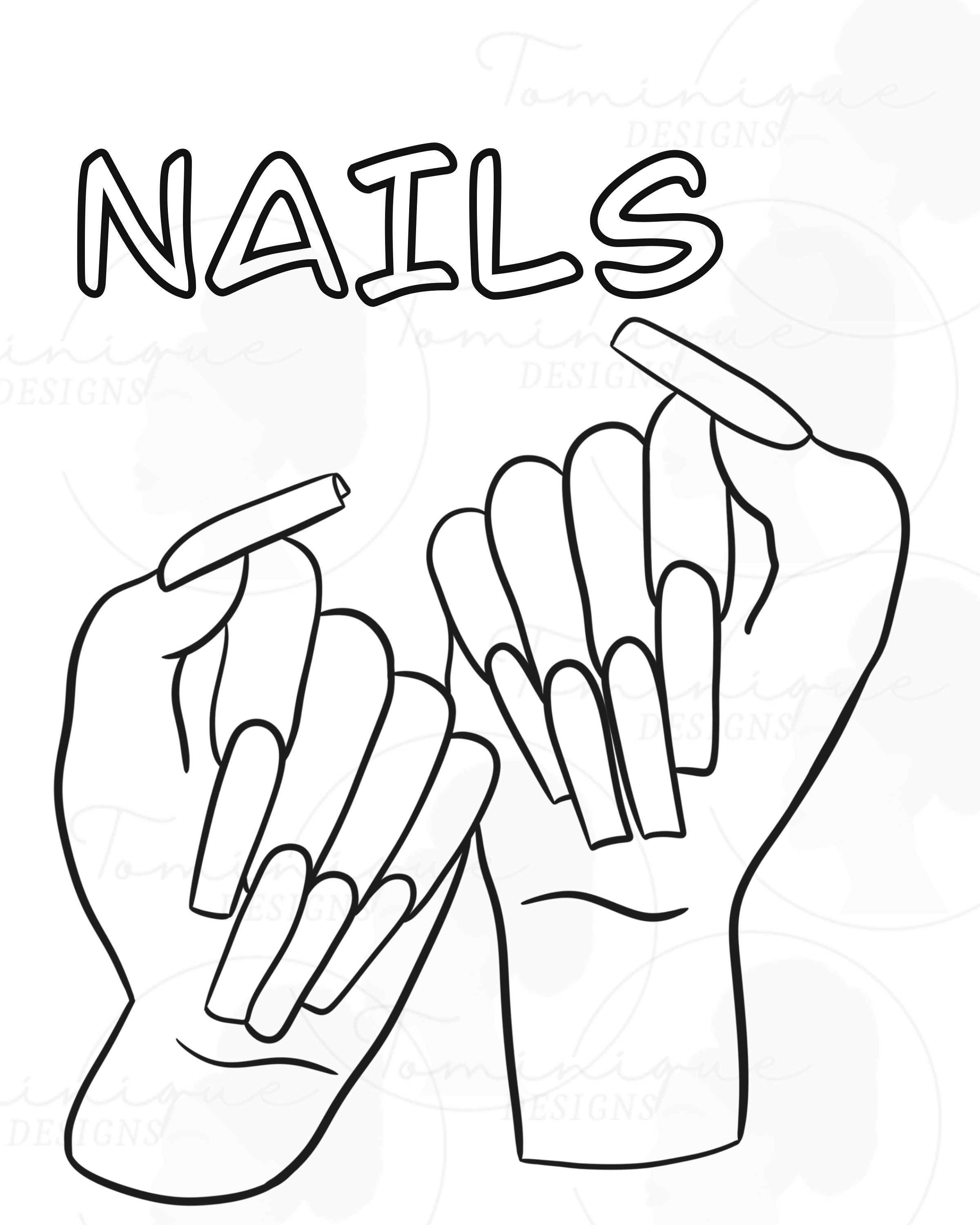 nail polish coloring pages