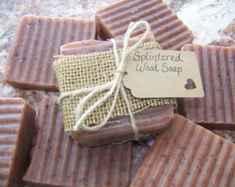 Organic Soap/Soap Samples/Essential Oil Soap/Handmade Soap/Splintered Wood Soap/Woodsy/Earthy/Natural/Christian Gift/Cold Process Bar Soap