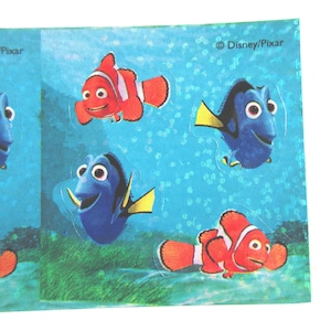 Disney Pixar Finding Nemo and Finding Dory Sparkly Stickers - Sandylion Nemo and Dory Stickers - 3 Repeat Squares