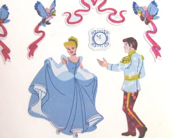 Disney Cinderella & Prince Sparkly Stickers - 3 Repeat Squares