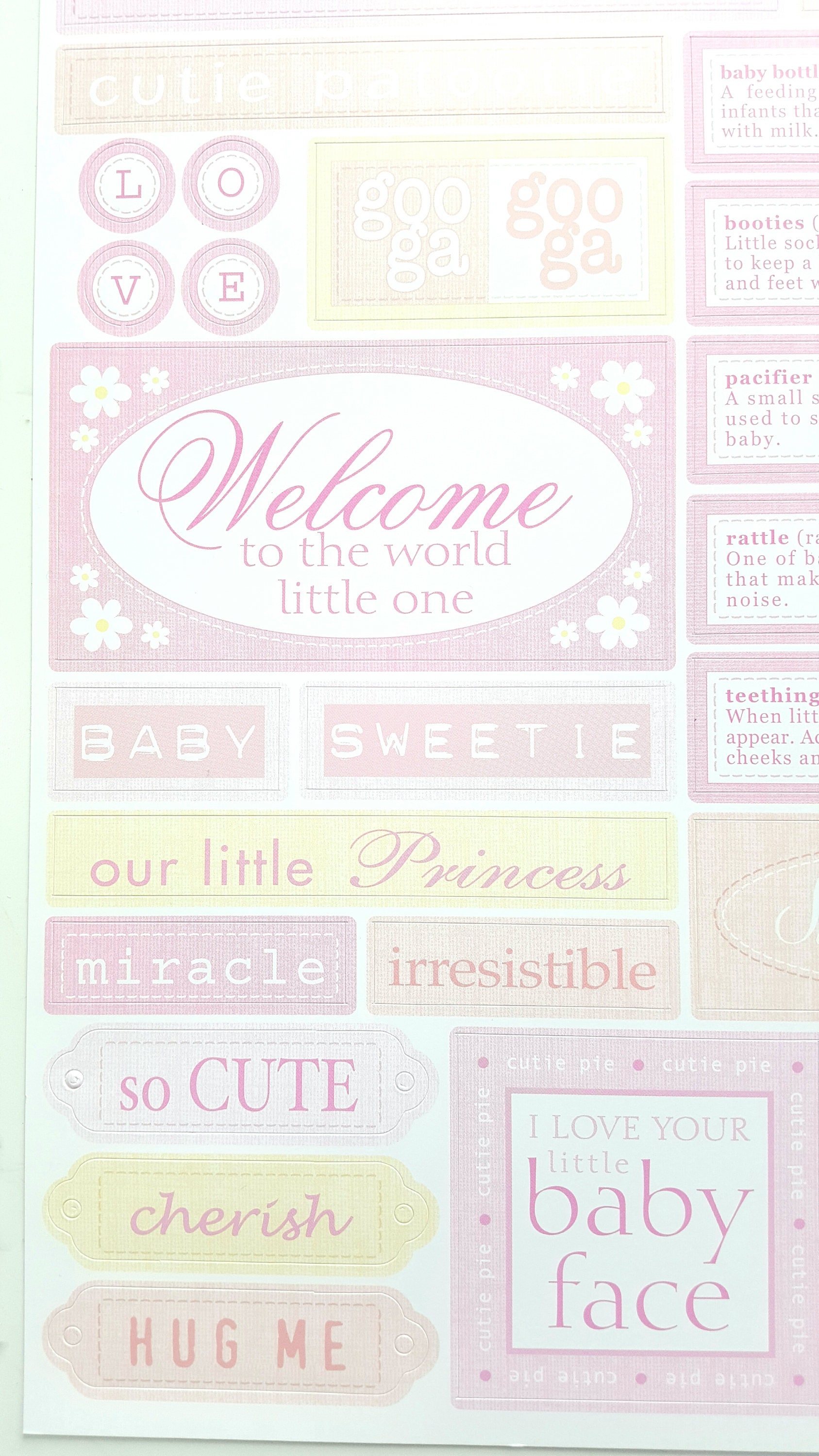 Scrapbook Stickers - Baby Girl
