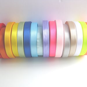 Mehrfarbiges Satinband - 1/2" (13 mm)