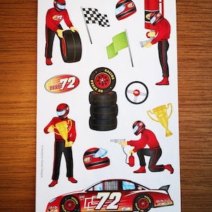 Sandylion Race Car semi glossy paper sticker -  1 sheet
