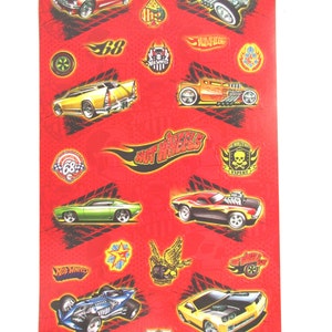 Hot Wheels Paper Stickers // Hot Wheels Birthday // Hot Wheels Party // Hot Wheels Loot Bag