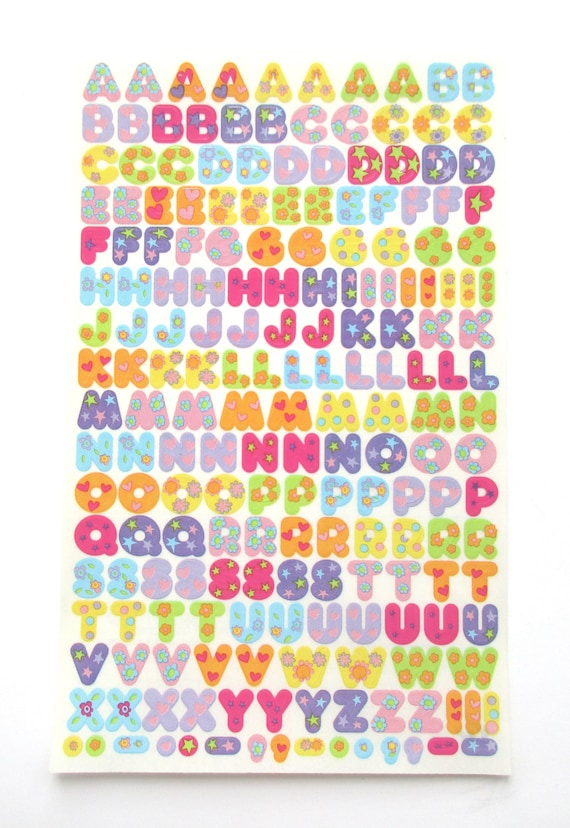 Sandylion Alphabet Semi Glossy Sticker // ABC Stickers // Alphabet