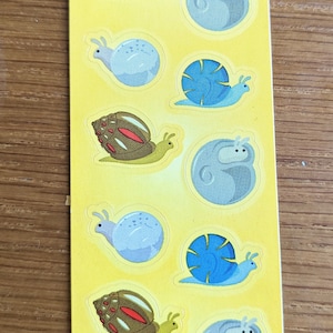 Stickers escargots brillants Sandylion - 1 feuille