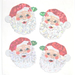 Adesivos brilhantes Sandylion Papai Noel - 3 quadrados repetidos