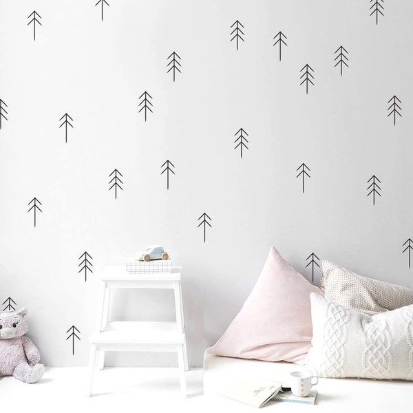 Tree decals, stick trees wall decal, nursery wall decal, minimalist wall decals, nature decals, baby room stickers, kids wall decals