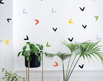 Colorful Carets Wall Decals: Peel & Stick Nursery Decor