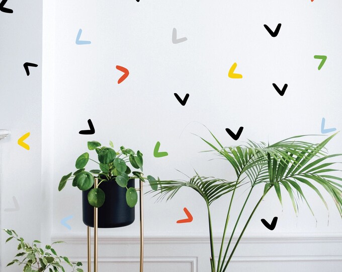 Paint Brush Strokes Decals Hand Drawn Lines Wall Decals Wall Etsy