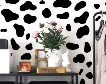 Cow pattern decal, living room wall decal, animal decal, wall decal, farm decal, cow print decal, nursery decal, baby room decal