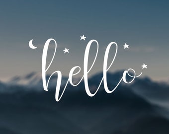 Door decal, hello decal, hello door decal, hello sticker, wall decal, hello wall decal, store decal, window decal, laptop decal, car decal
