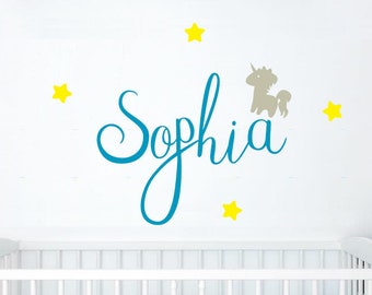 baby name decal, personalized name decal, customized name decal, name decal, wall decal