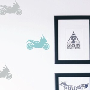 Motorcycle wall decals, children room wall decals, home wall decals, nursery decals, kids room decals, cars decals, boys room decal