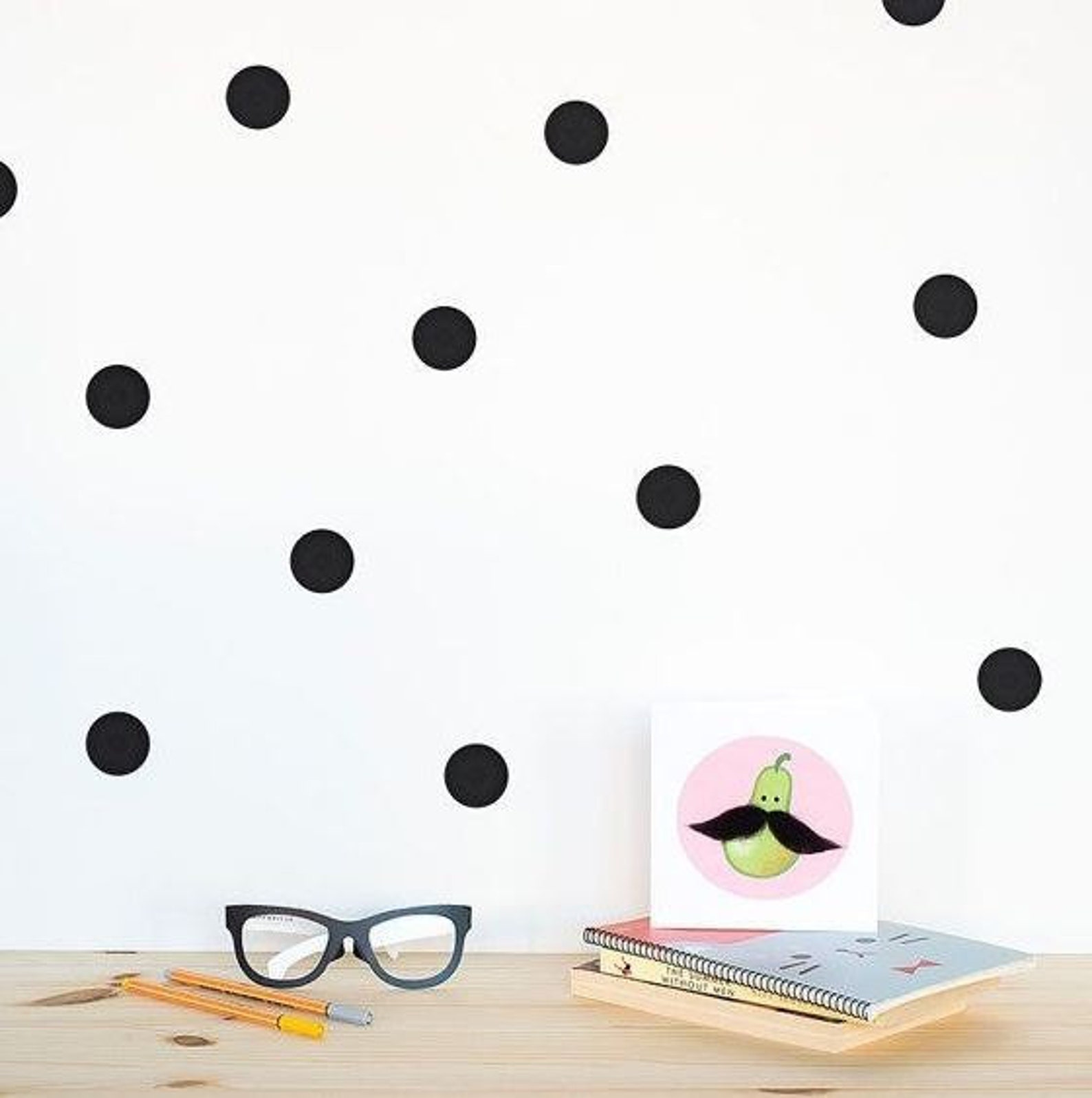 Gold Polka Dot Decals Vinyl Decals Black Polka Dot Decal Etsy