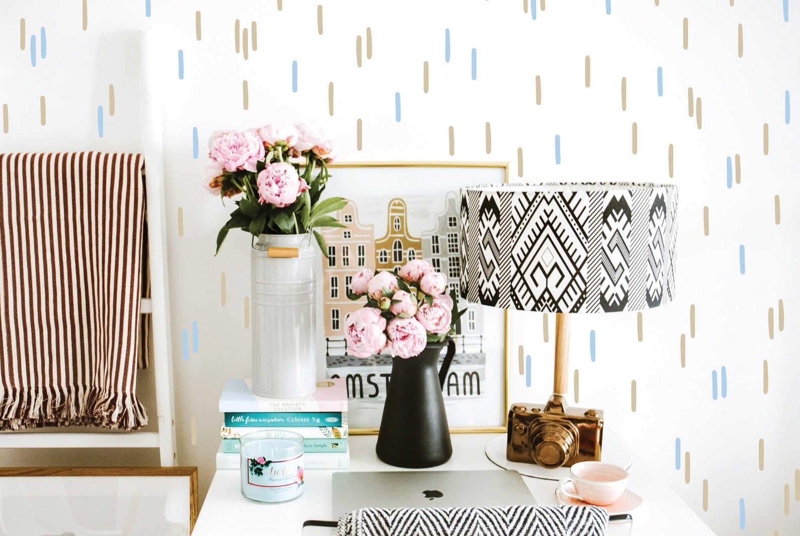 Paint Brush Strokes Decals Hand Drawn Lines Wall Decals Wall Etsy