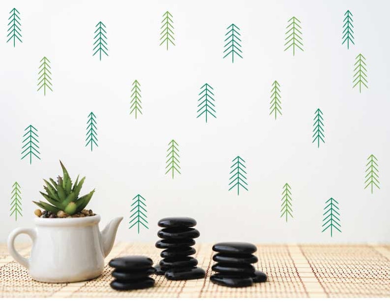 wall decals nature decals baby room decal nursery wall decal living room decal green decals Tree decals window decal nursery decal