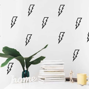 Lightning decals, lightning bolt decals, bolt stickers, super hero wall decal, boys room, girls room, nursery wall decal, wall decals,