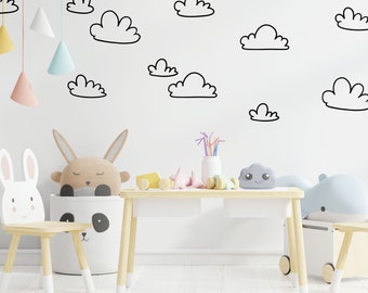 Calcomanías de pared de nubes, calcomanías de pared de moda, calcomanías de pared para el hogar, calcomanías de guardería, calcomanías de habitaciones para niños, calcomanías de sala de estar