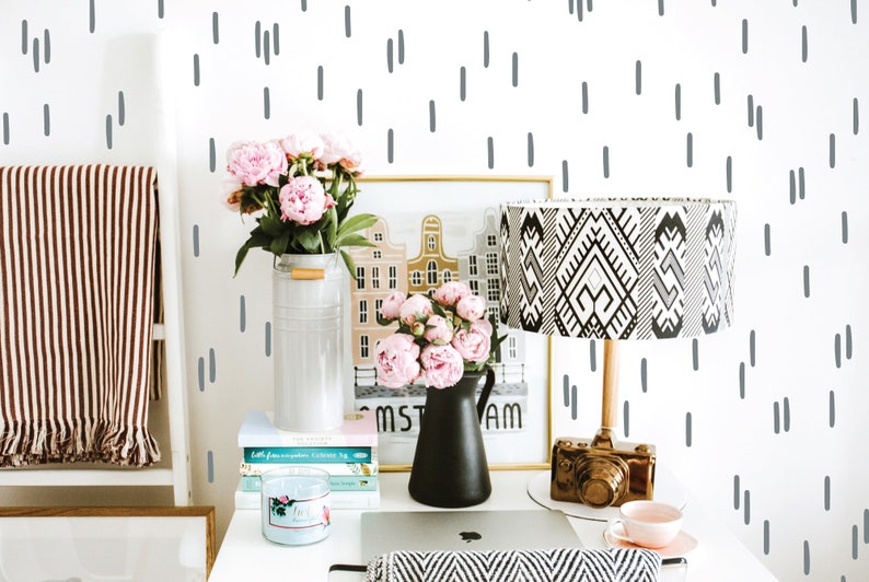 Paint Brush Strokes Decals Hand Drawn Lines Wall Decals Wall Etsy