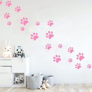 Paws wall decal, dog wall decal, paw prints, dog paws, dog decals, dog stickers, wall decal, wall stickers, cat paws, animal decal, paws image 3