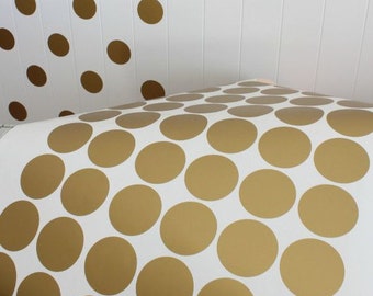 Two inches gold dots, gold dots, polka dots decal, nursery decal, baby room decal, wall decals, gold dot wall decal, circle decals