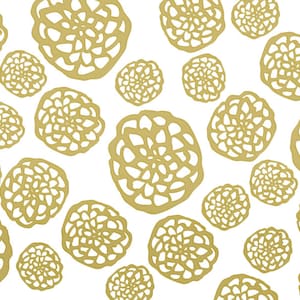 Flower wall decal, flower decal, wall decoration, wall decal nursery, floral decal, flower stickers, wall decal, gold decal