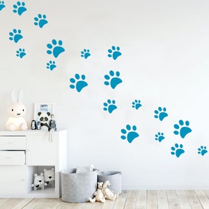 Paws wall decal, dog wall decal, paw prints, dog paws, dog decals, dog stickers, wall decal, wall stickers, cat paws, animal decal, paws image 2