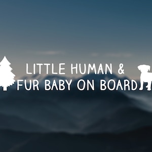 Little human on board decal, baby on board decal, pet on board decal, tree decal, car decal, baby decal, window decal, baby shower gift