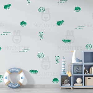 Pufferfish wall decals available on Mounttee's Etsy store.