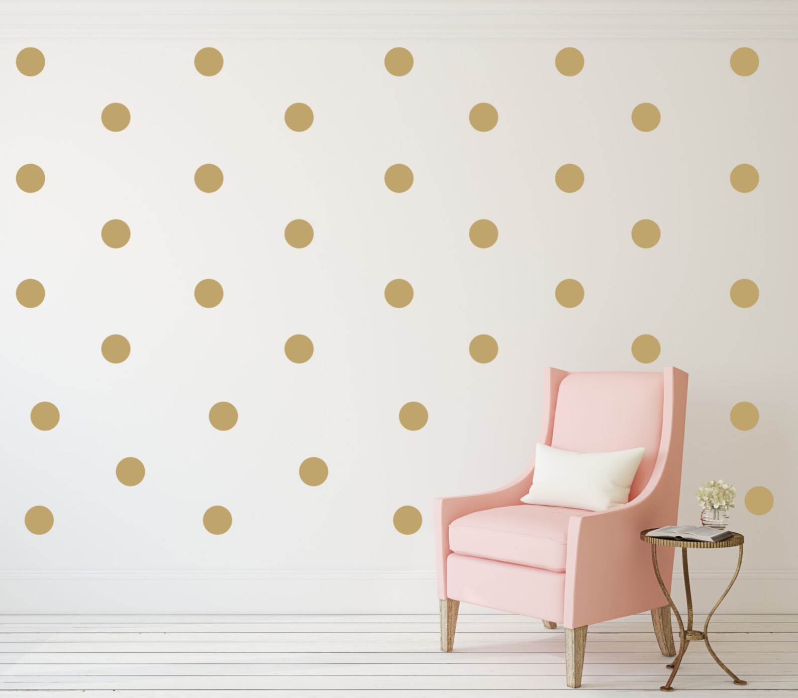 Gold Polka Dot Decals Vinyl Decals Black Polka Dot Decal Etsy