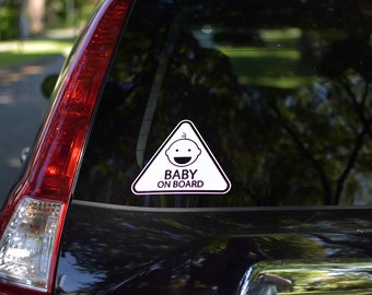 Baby on board decal, baby on board sticker, car decal, safety sign, baby decal, warning decal, decals for cars, family car decal, baby